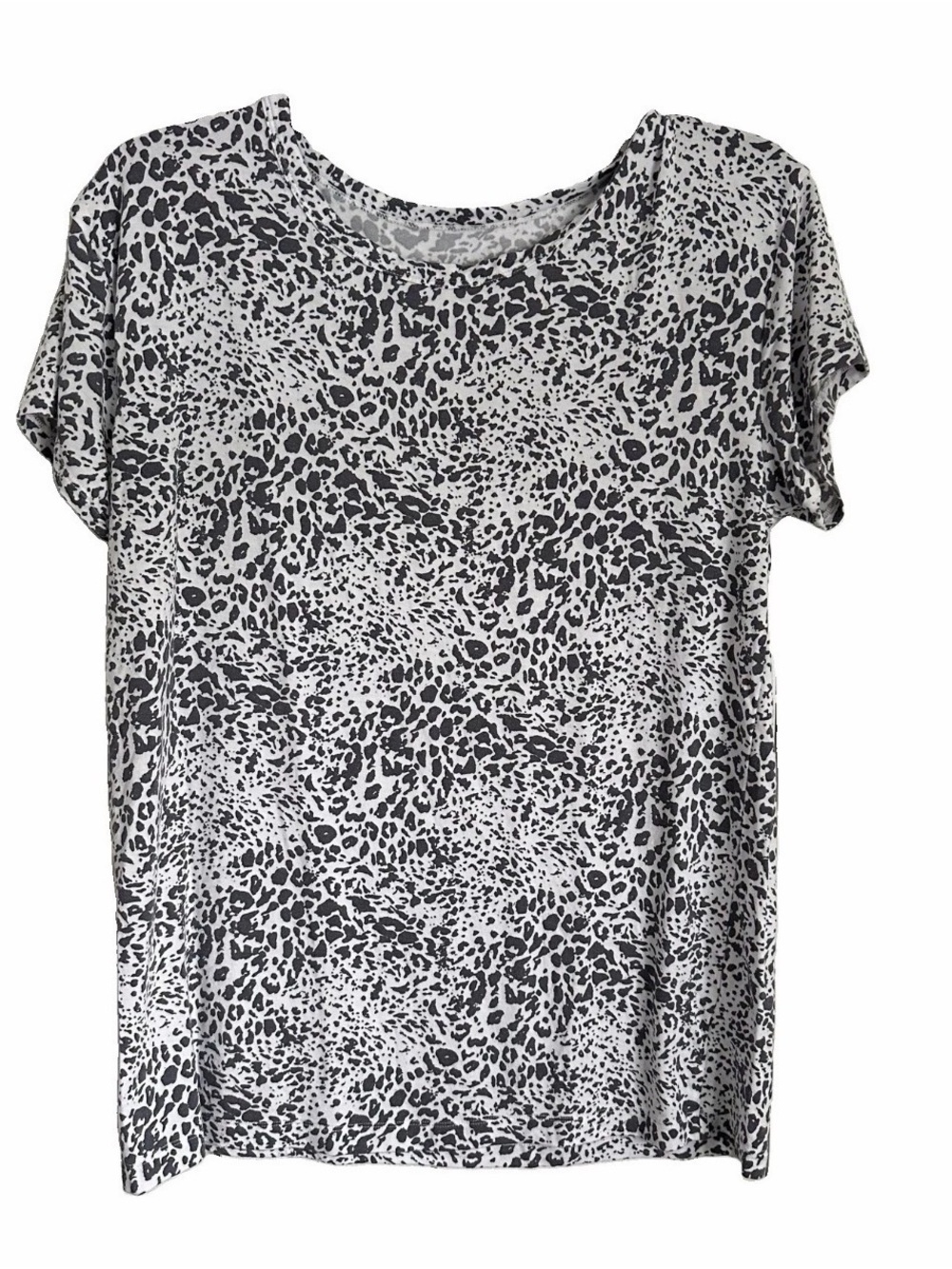 Koolaburra By UGG Modal Blend Shirt Womens S Animal Print Short Sleeve Top